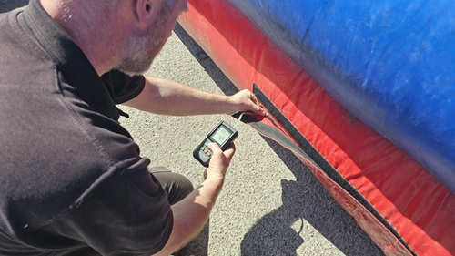 ADIPS inspectors perform a annual check on the inflatables